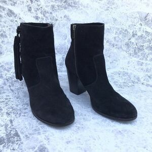 Frye Womens Myra Tassel Lace Bootie Style# 3474675 Black Suede Leather $398 Sz 8